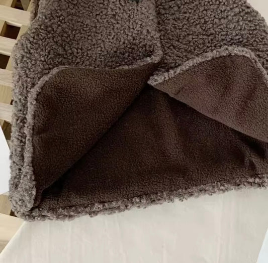 Chocolate Brown Borg Gilet