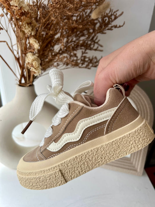 Beige Canvas Style Trainers
