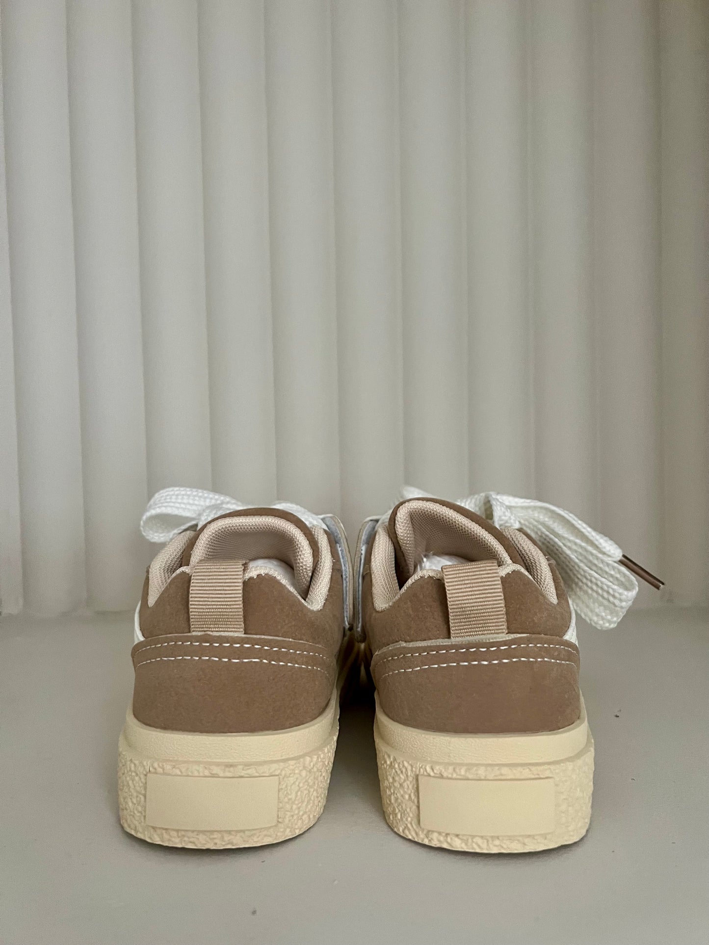 Beige Canvas Style Trainers