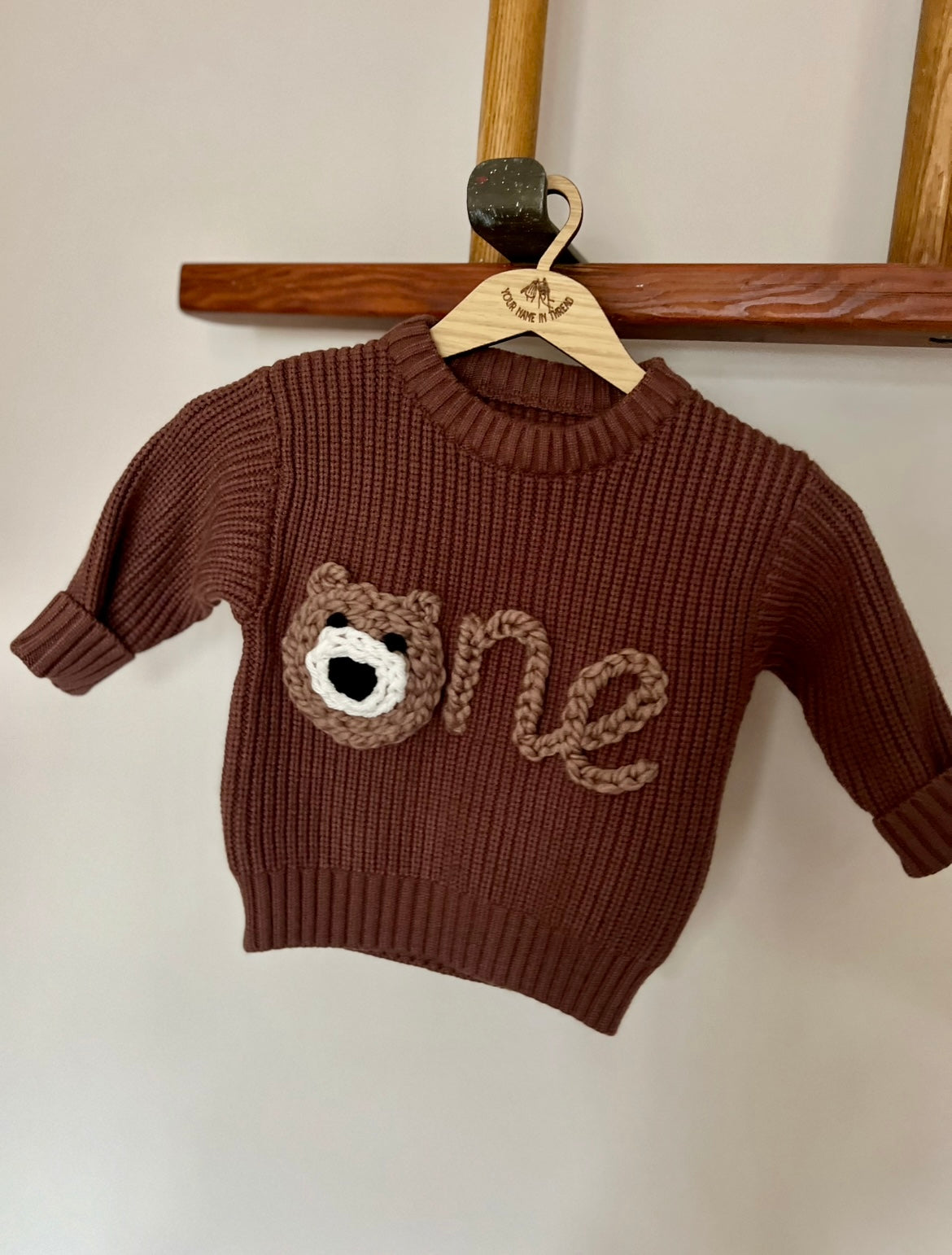 Brown ‘One’ First Birthday Jumper