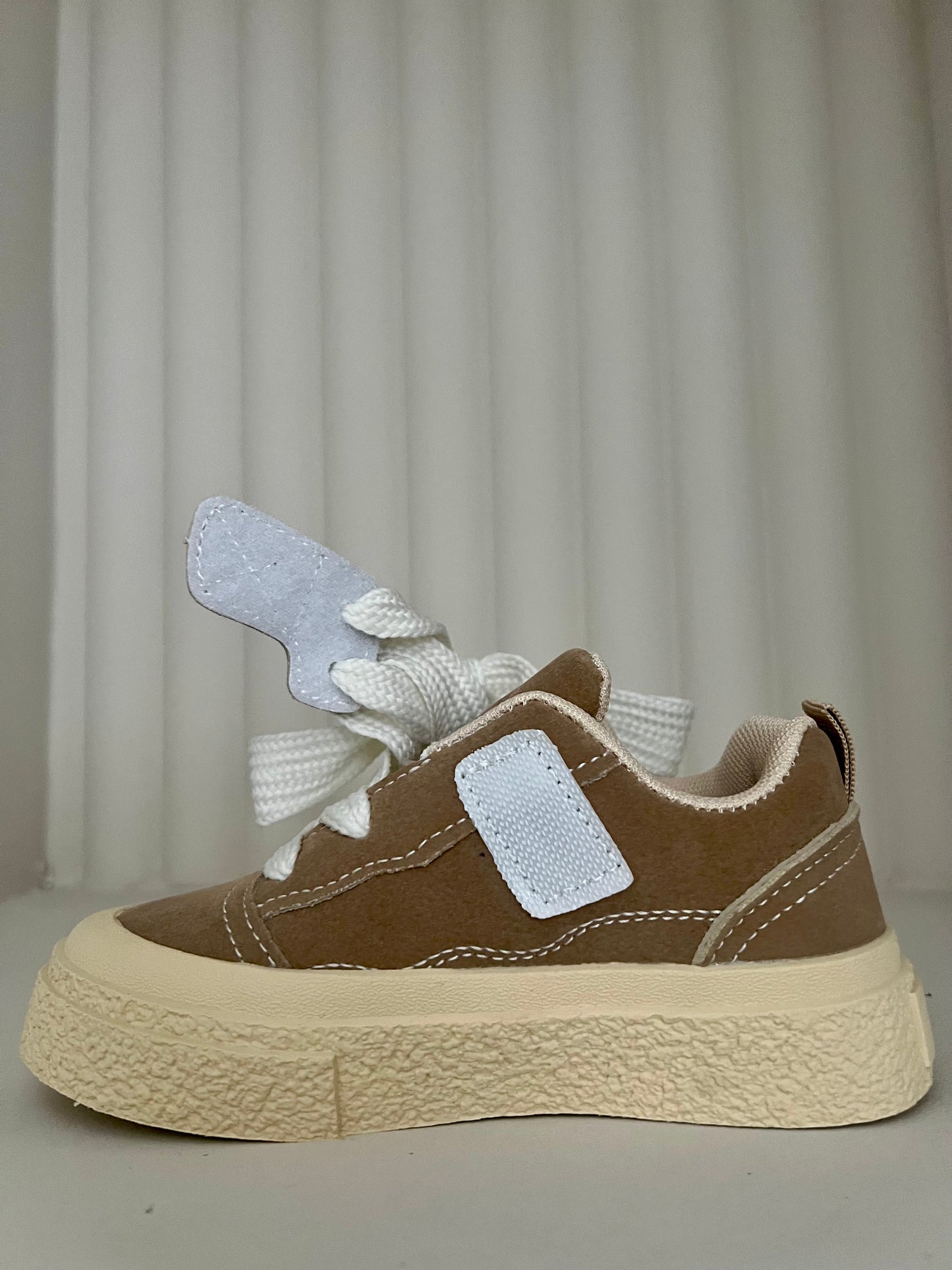 Beige Canvas Style Trainers