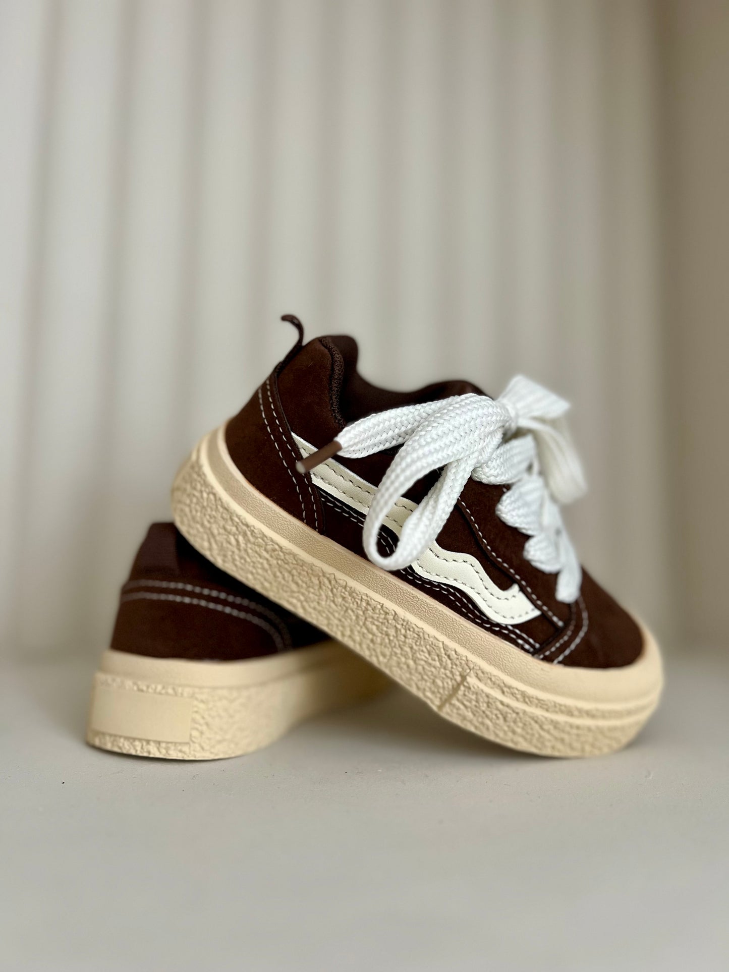 Beige Canvas Style Trainers
