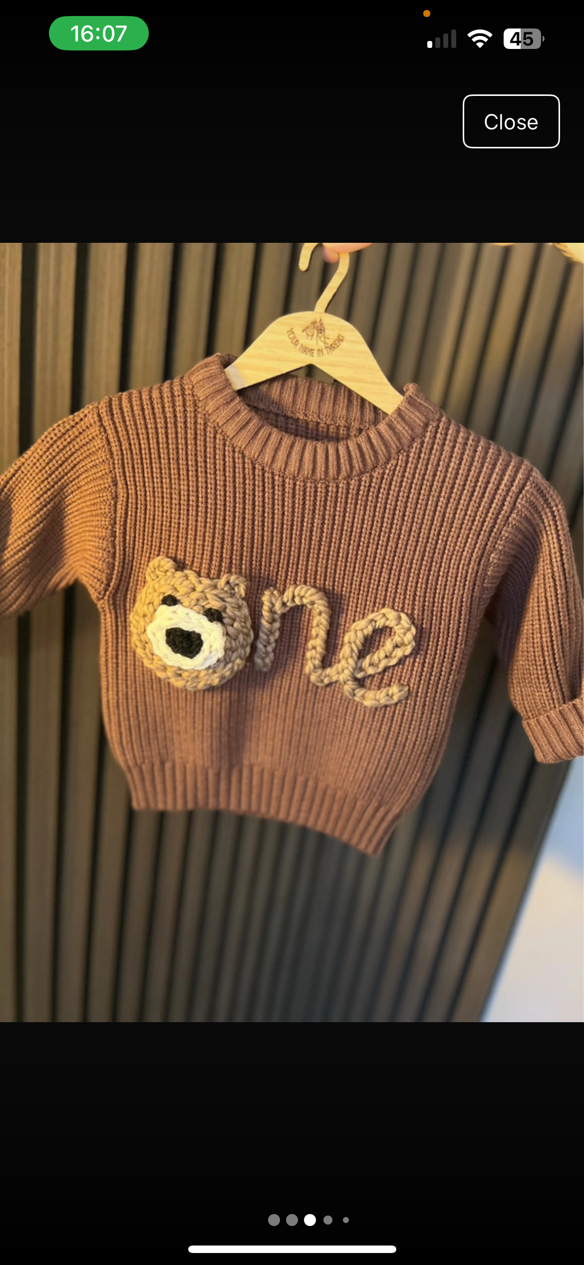 Brown ‘One’ First Birthday Jumper